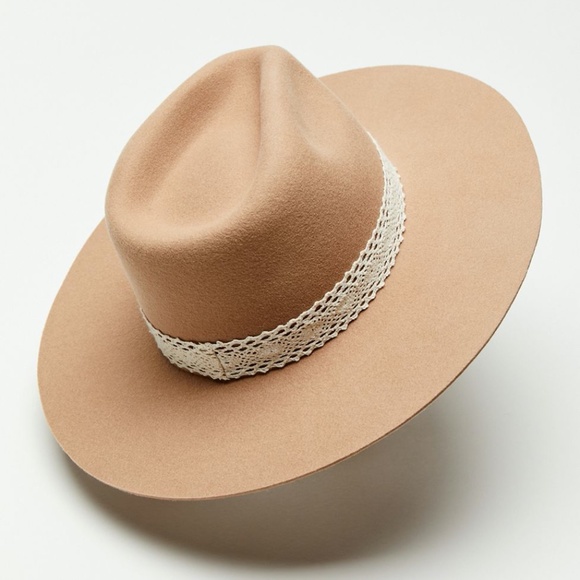 Free People Wyeth crochet band wool fedora